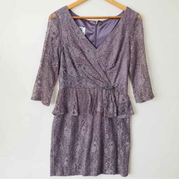 Nordstrom’s Patra Lavender Lace Cocktail Dress - Picture 2 of 7